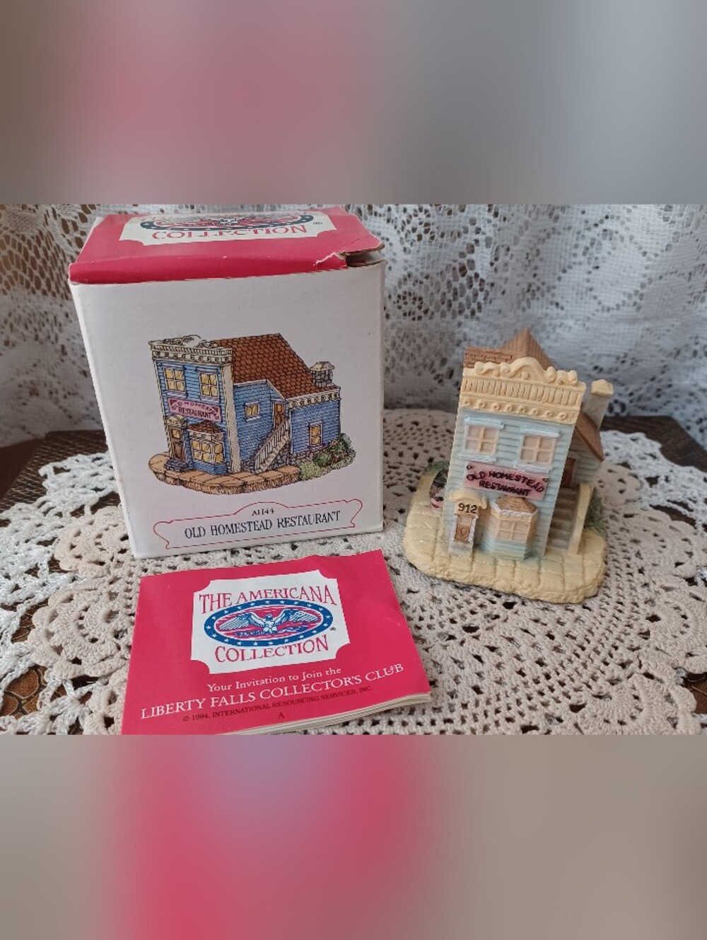 VTG 1994 THE AMERICANA COLLECTION LIBERTY FALLS AH44 OLD HOMESTEAD RESTAURANT